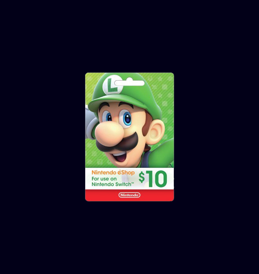 10$ Nintendo gift card.