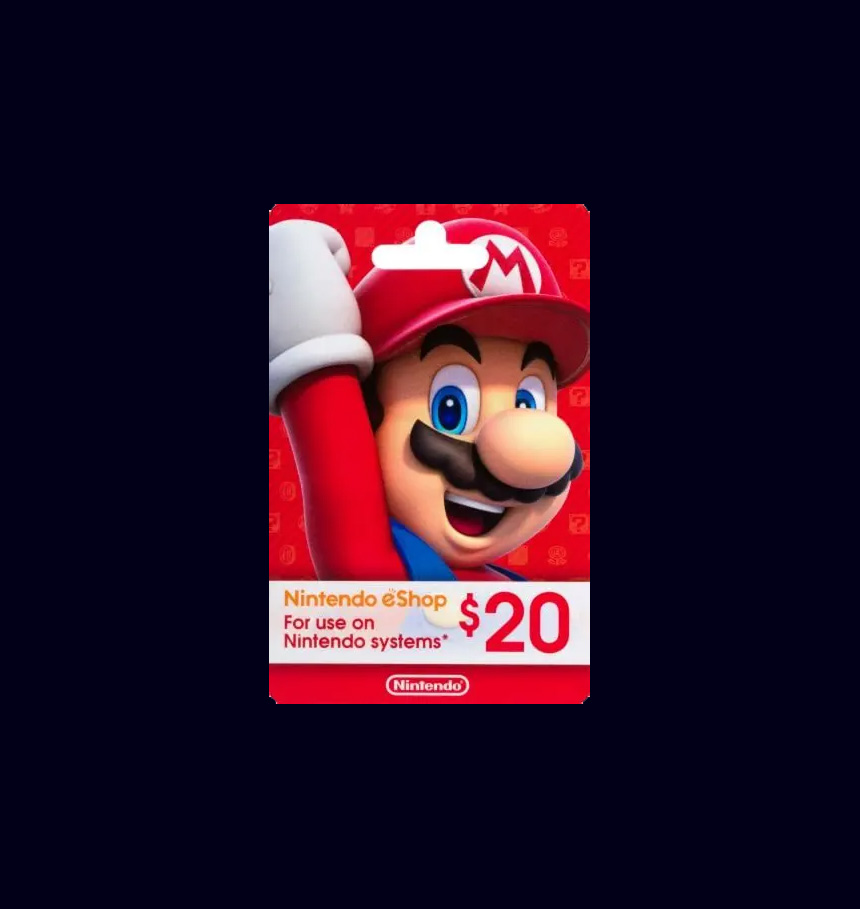 20$ Nintendo gift cards.