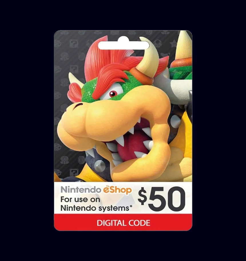 50$ Nintendo gift card.