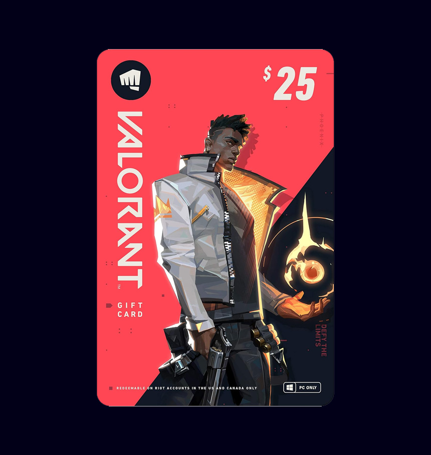25$ Valorant gift card.
