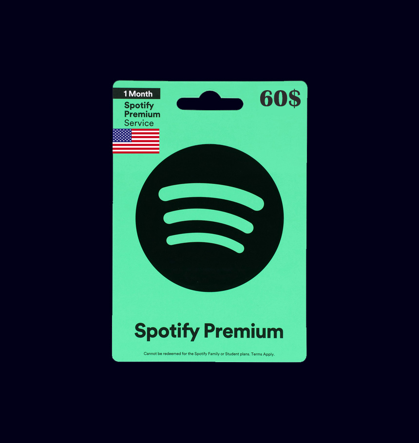60$ Spotify gift card.